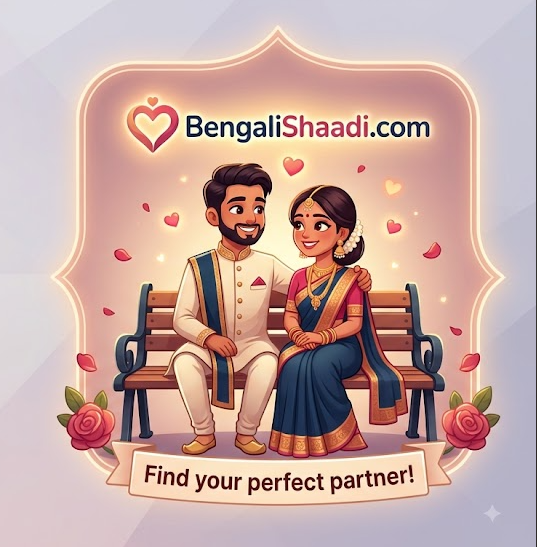 Animated Bengali Married Couple Illustration